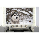 Dog and Snow №1 Ready to Hang Canvas Print