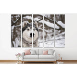 Dog and Snow №1 Ready to Hang Canvas Print
