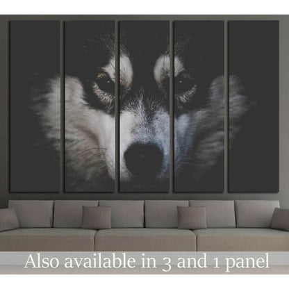 Dog Black and White №2 Ready to Hang Canvas Print - Zellart Canvas Prints ALL_Products, s-2