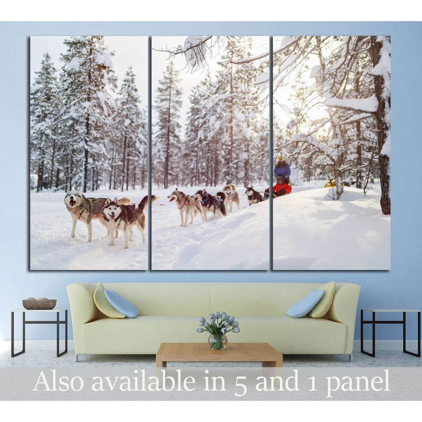 Dog team №5 Ready to Hang Canvas Print - Zellart Canvas Prints ALL_Products, s-5