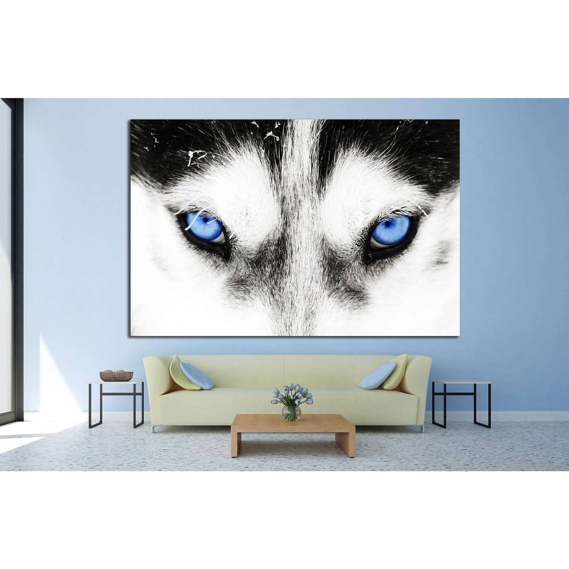 Dogs blue eyes №10 Ready to Hang Canvas Print - Zellart Canvas Prints ALL_Products, s-10