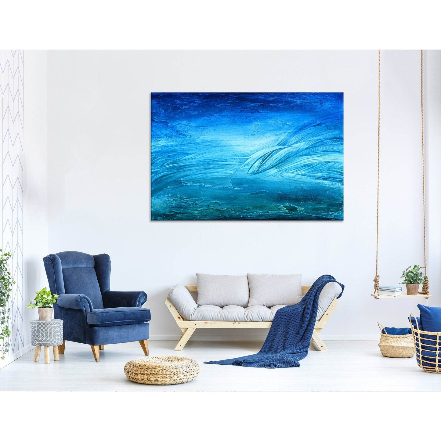 Dolphins In The Ocean №04301 Ready to Hang Canvas Print - Zellart Canvas Prints ALL_Products