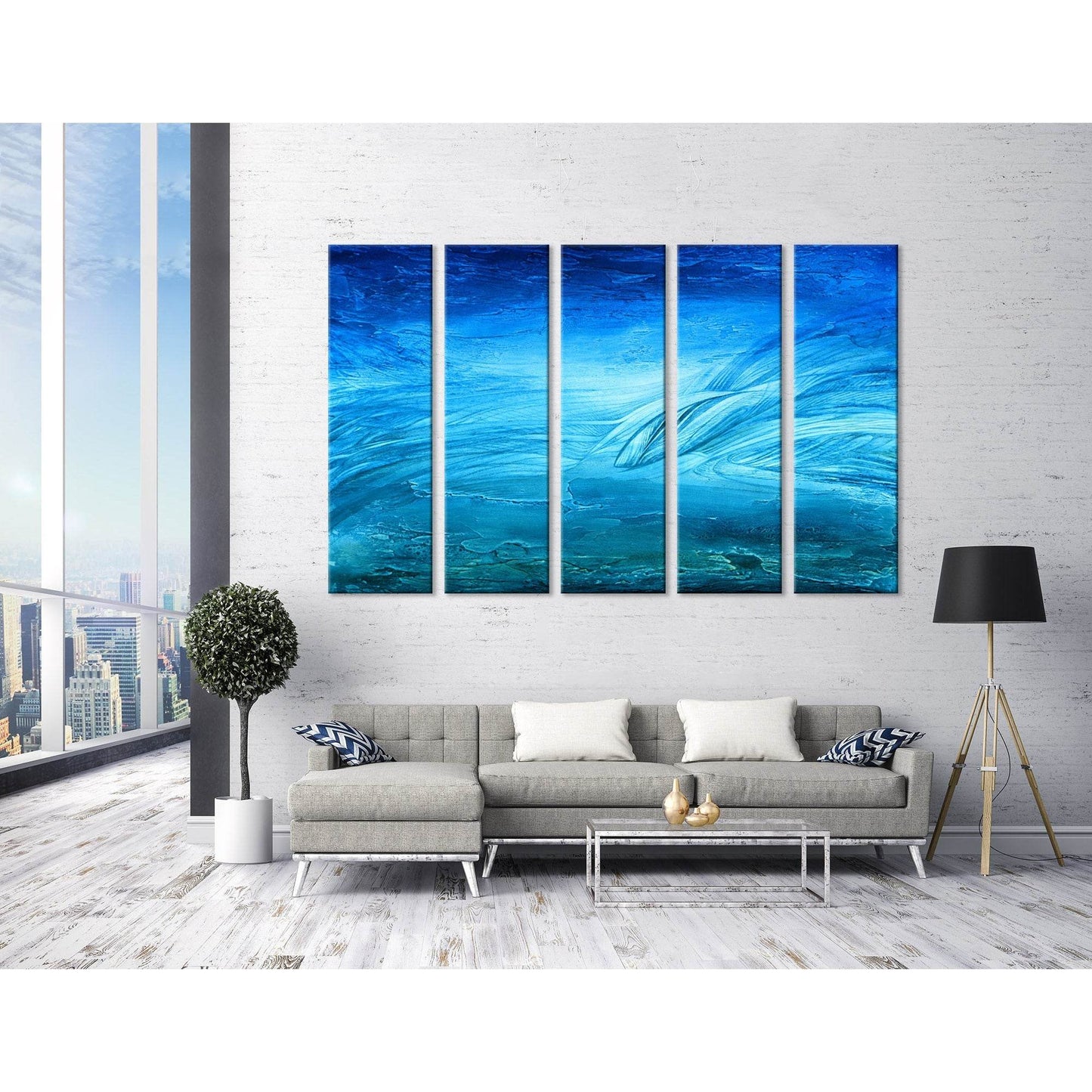 Dolphins In The Ocean №04301 Ready to Hang Canvas Print - Zellart Canvas Prints ALL_Products