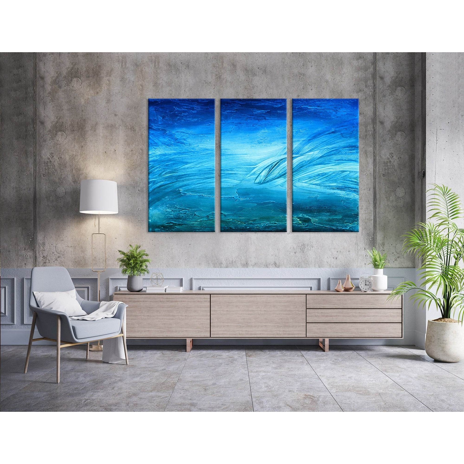 Dolphins In The Ocean №04301 Ready to Hang Canvas Print - Zellart Canvas Prints ALL_Products