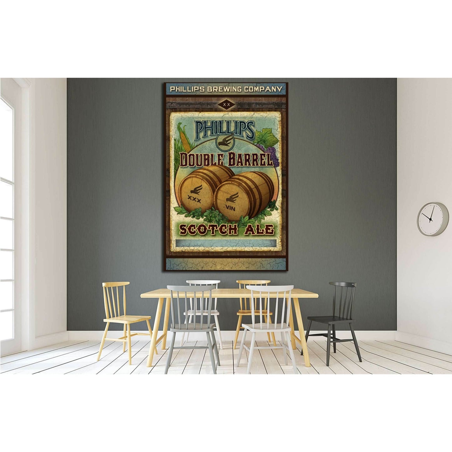 Double Barrel №3455 Ready to Hang Canvas Print - Zellart Canvas Prints ALL_Products, s-3455