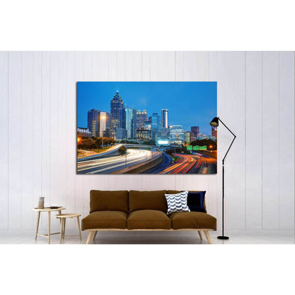 Downtown Atlanta, Georgia at the sunset time №1645 Ready to Hang Canvas PrintCanvas art arrives ready to hang, with hanging accessories included and no additional framing required. Every canvas print is hand-crafted, made on-demand at our workshop and exp