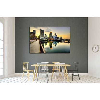 Downtown Boston skyline, financial district №2080 Ready to Hang Canvas Print - Zellart Canvas Prints ALL_Products, s-2080