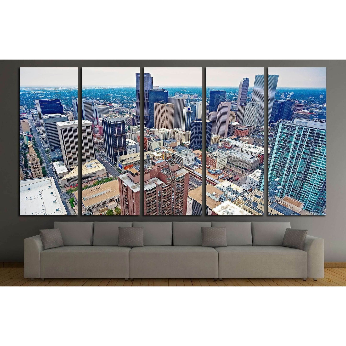 Downtown Denver №1745 Ready to Hang Canvas Print - Zellart Canvas Prints ALL_Products, s-1745