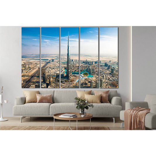 Downtown Dubai №SL1363 Ready to Hang Canvas Print - Zellart Canvas Prints 0new, ALL_Products, Architecture