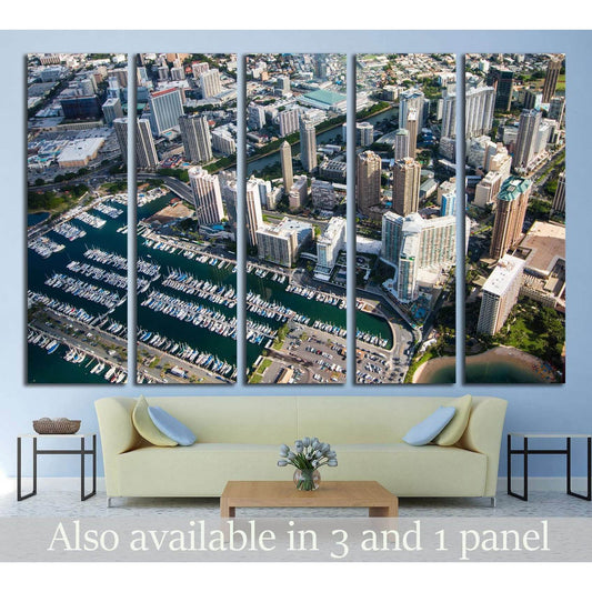 Downtown Honolulu №1718 Ready to Hang Canvas Print - Zellart Canvas Prints ALL_Products, s-1718