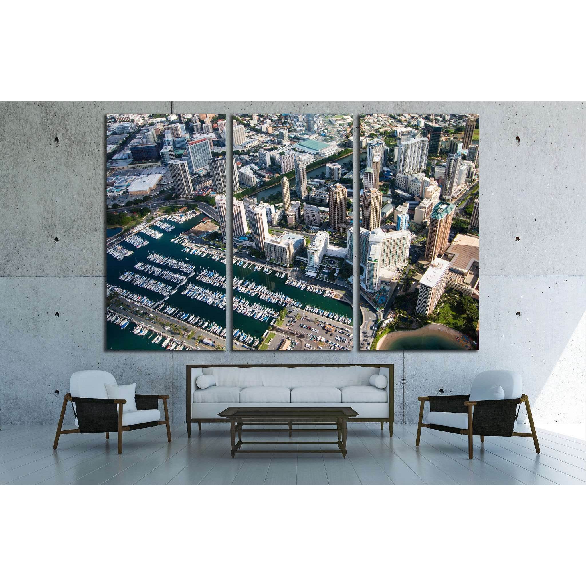 Downtown Honolulu №1718 Ready to Hang Canvas Print