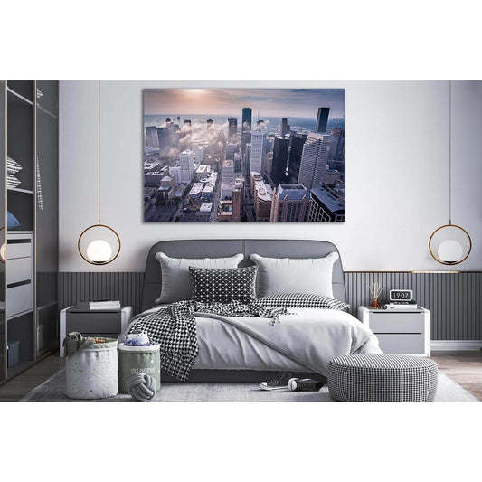 Downtown Houston Texas Skyline №SL332 Ready to Hang Canvas Print - Zellart Canvas Prints 0new, ALL_Products, Cityscapes & Skylines