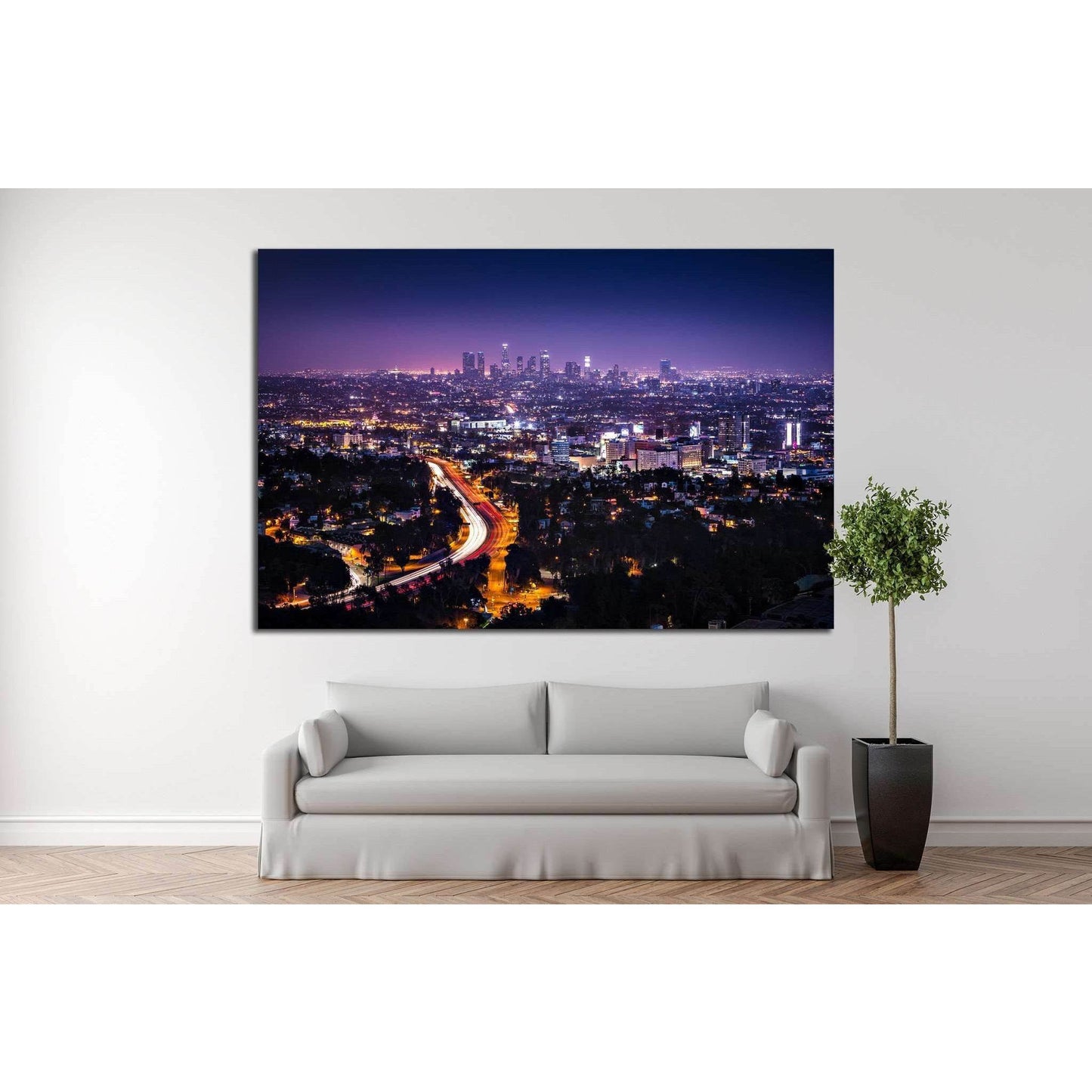 Downtown Los Angeles №884 Ready to Hang Canvas Print - Zellart Canvas Prints ALL_Products, s-884
