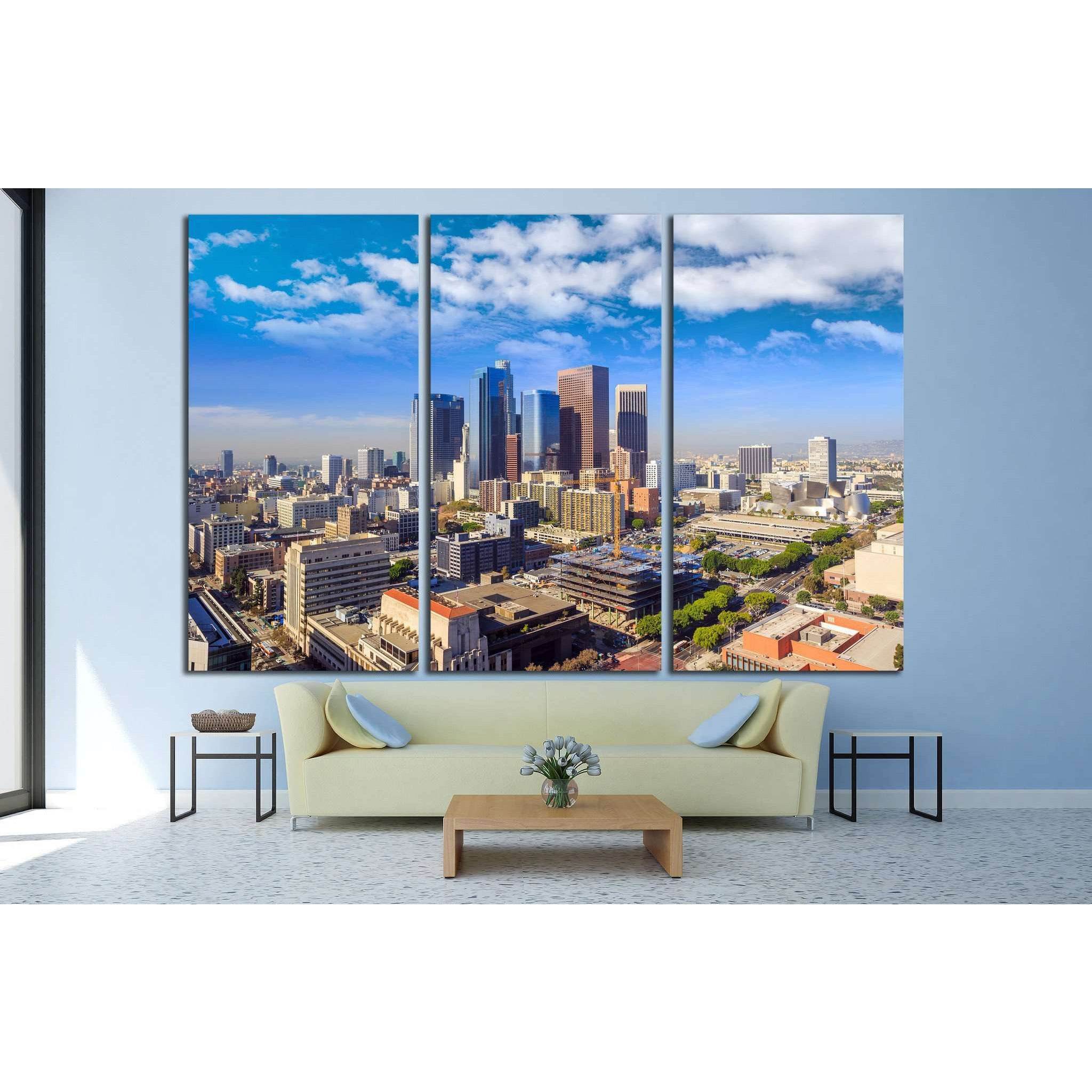 Downtown Los Angeles skyline, California №1223 Ready to Hang Canvas Print