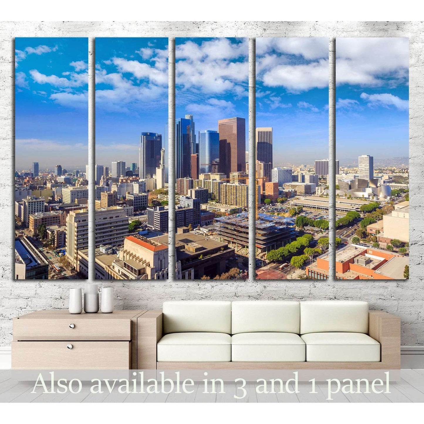 Downtown Los Angeles skyline, California №1223 Ready to Hang Canvas PrintCanvas art arrives ready to hang, with hanging accessories included and no additional framing required. Every canvas print is hand-crafted, made on-demand at our workshop and expertl