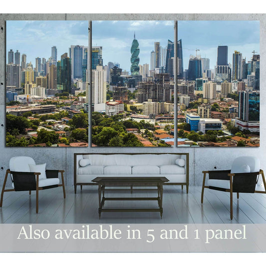 Downtown Panama City Skyscrapers №1546 Ready to Hang Canvas Print - Zellart Canvas Prints ALL_Products, s-1546