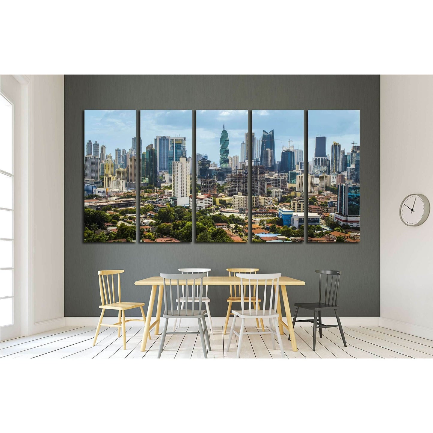 Downtown Panama City Skyscrapers №1546 Ready to Hang Canvas PrintCanvas art arrives ready to hang, with hanging accessories included and no additional framing required. Every canvas print is hand-crafted, made on-demand at our workshop and expertly stretc
