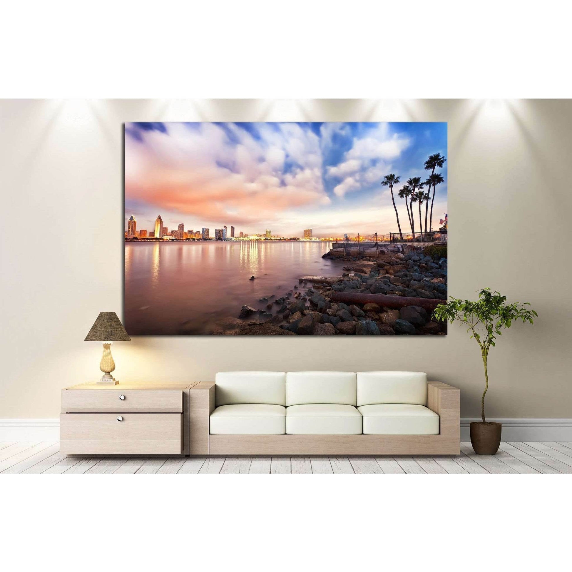 Downtown San Diego №811 Ready to Hang Canvas Print - Zellart Canvas Prints ALL_Products, s-811