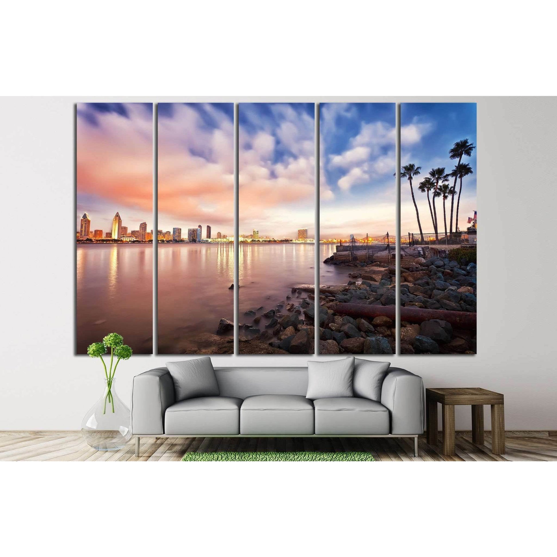 Downtown San Diego №811 Ready to Hang Canvas Print - Zellart Canvas Prints ALL_Products, s-811