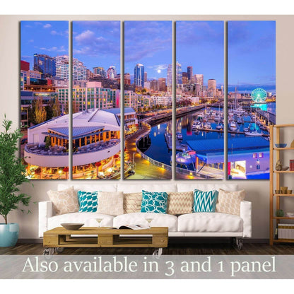 downtown Seattle №1365 Ready to Hang Canvas Print - Zellart Canvas Prints ALL_Products, s-1365