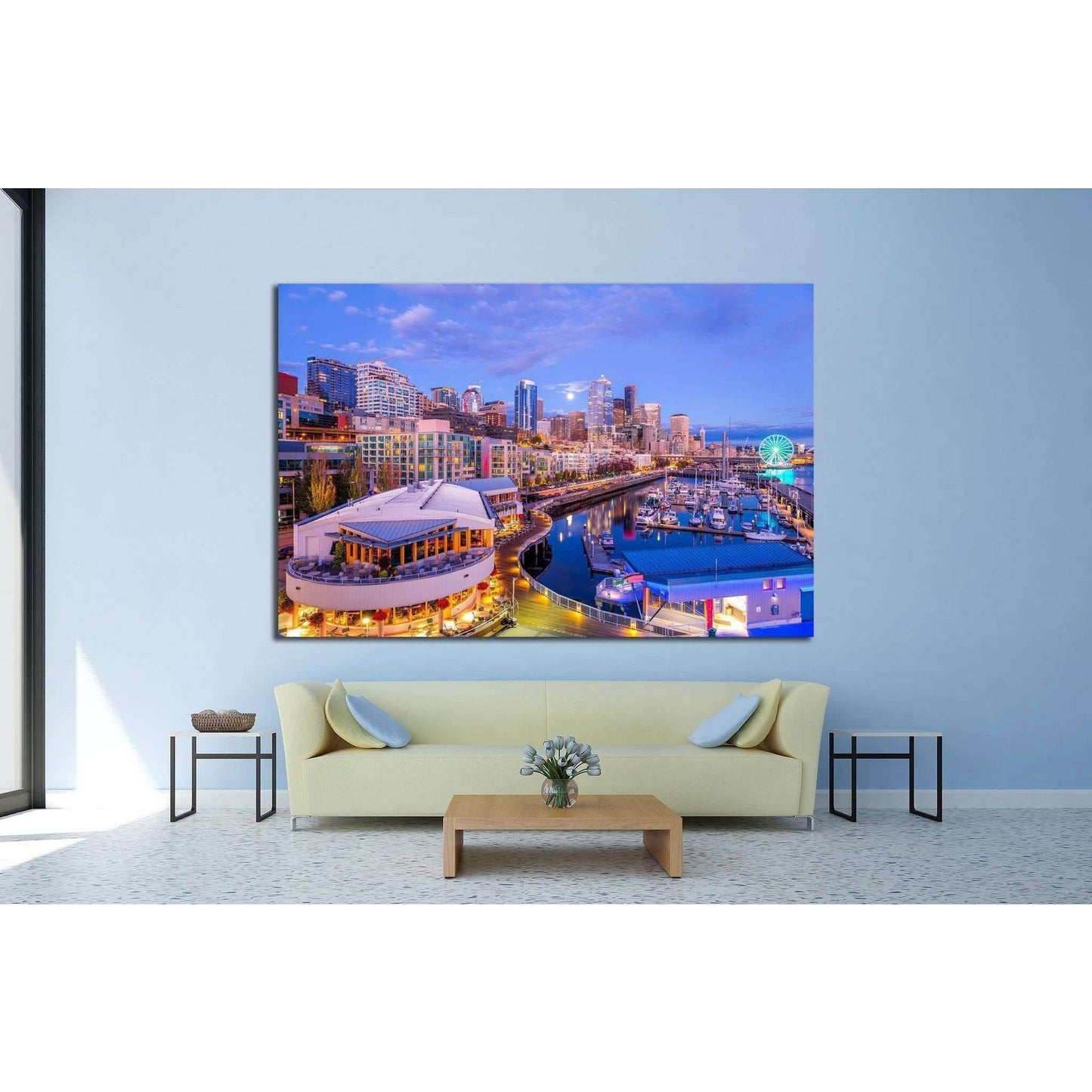 downtown Seattle №1365 Ready to Hang Canvas Print - Zellart Canvas Prints ALL_Products, s-1365