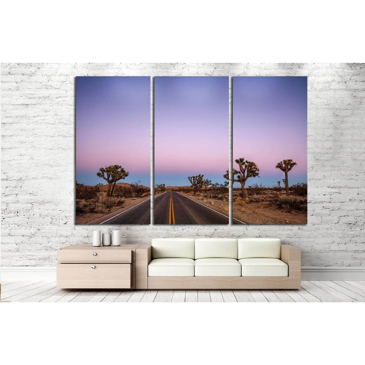 Driving through the desert №846 Ready to Hang Canvas Print - Zellart Canvas Prints ALL_Products, s-846
