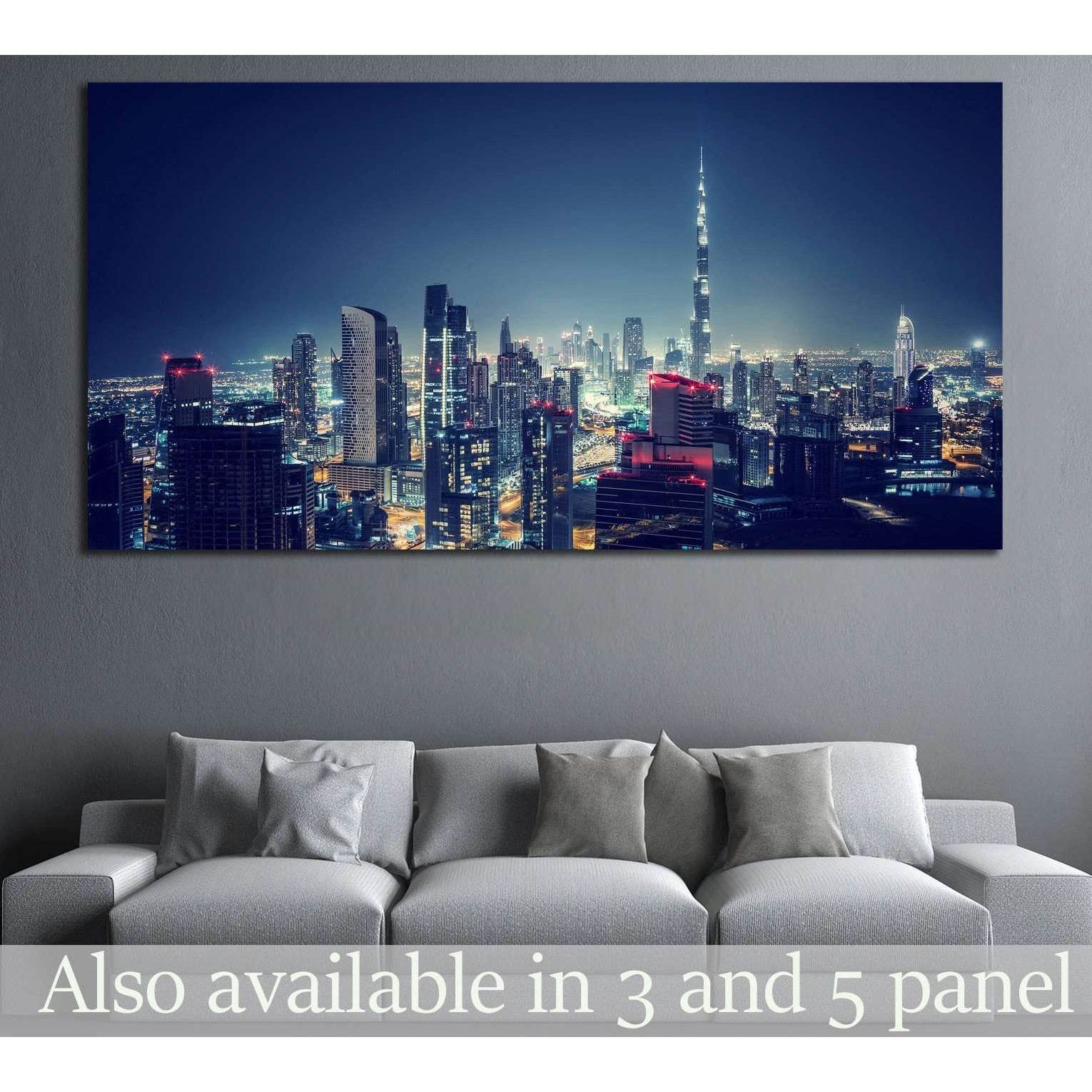 Dubai cityscape №558 Ready to Hang Canvas Print - Zellart Canvas Prints ALL_Products, s-558