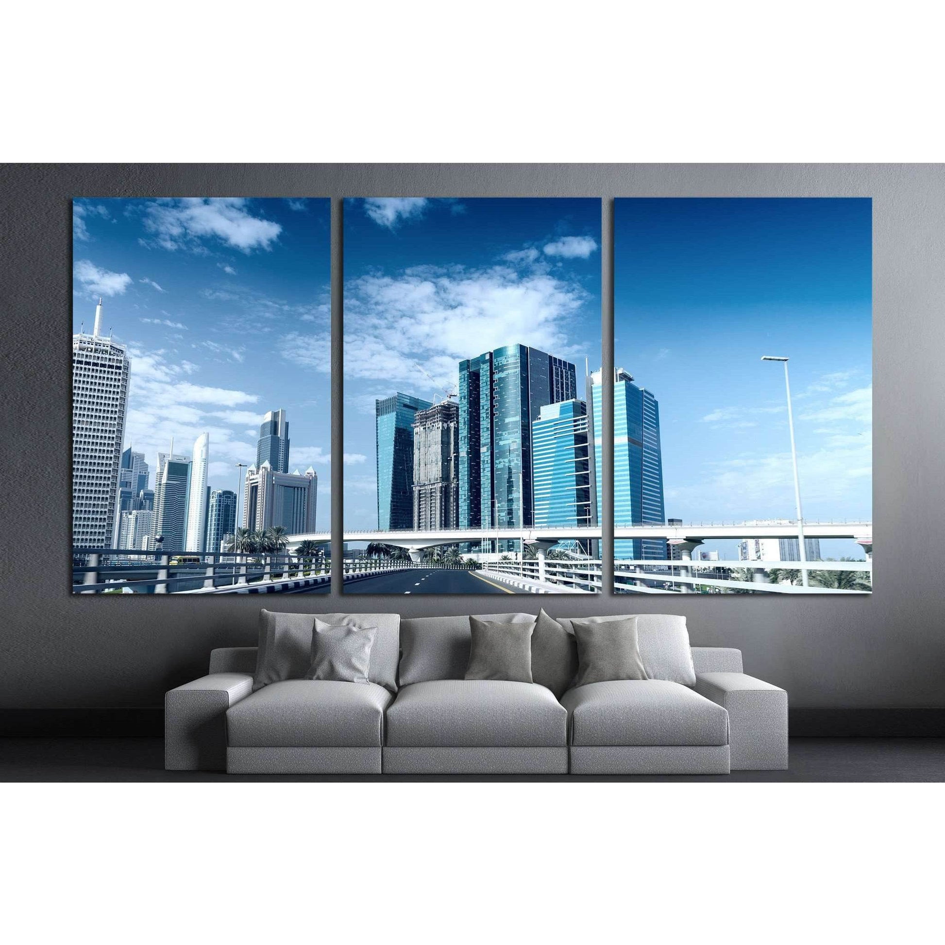 Dubai Downtown №1249 Ready to Hang Canvas Print - Zellart Canvas Prints ALL_Products, s-1249