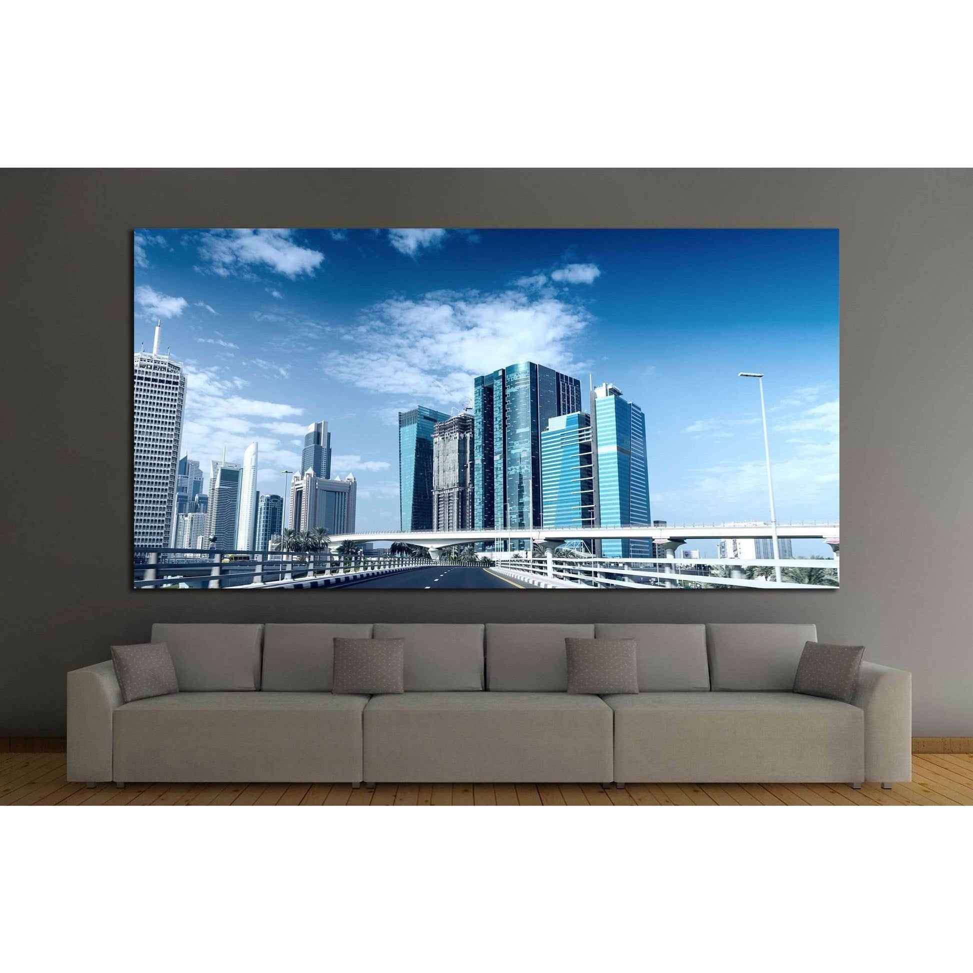 Dubai Downtown №1249 Ready to Hang Canvas Print - Zellart Canvas Prints ALL_Products, s-1249