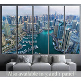 Dubai Marina skyscrapers, Dubai, United Arab Emirates №1192 Ready to Hang Canvas Print