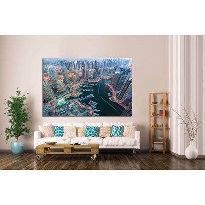Dubai Marina, United Arab Emirates №1149 Ready to Hang Canvas Print - Zellart Canvas Prints ALL_Products, s-1149