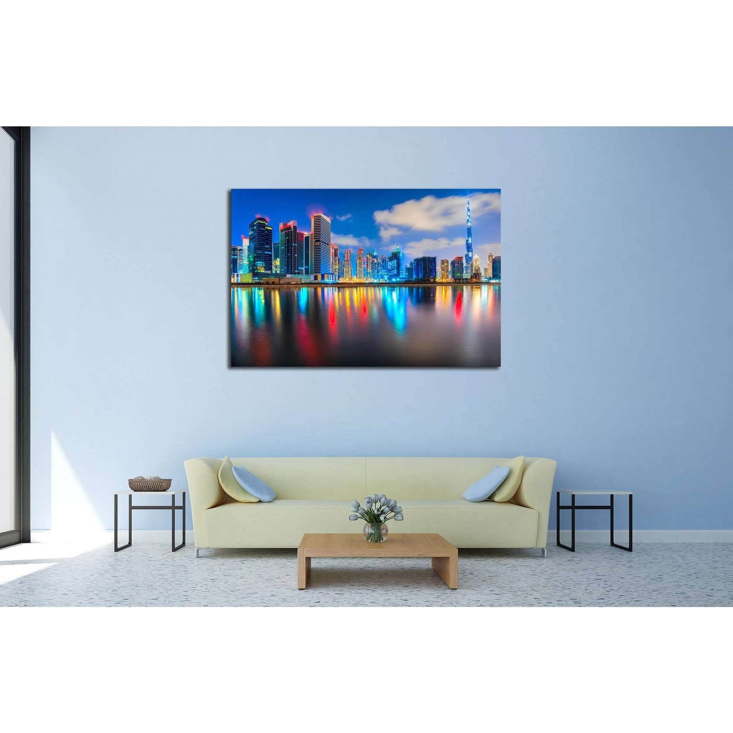 Dubai skyline №567 Ready to Hang Canvas Print - Zellart Canvas Prints ALL_Products, s-567