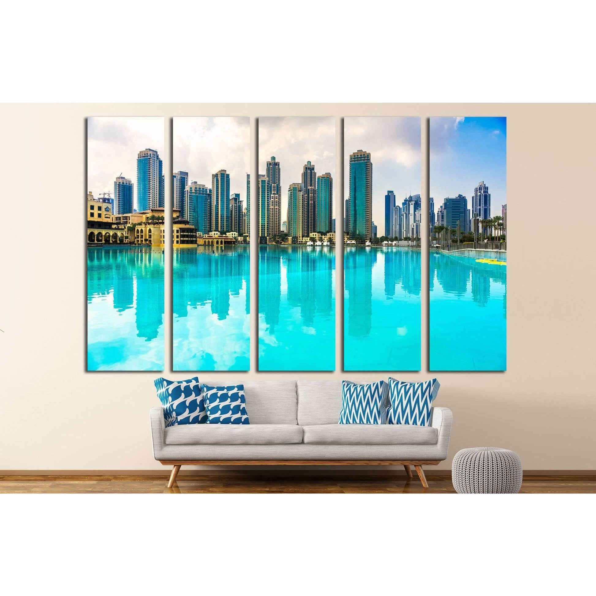 Dubai skyline №568 Ready to Hang Canvas Print - Zellart Canvas Prints ALL_Products, s-568