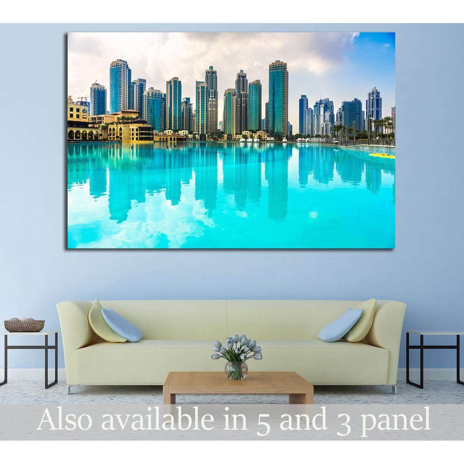 Dubai skyline №568 Ready to Hang Canvas Print - Zellart Canvas Prints ALL_Products, s-568