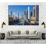 DUBAI, UAE, Dubai Metro as world's longest fully automated metro network №2262 Ready to Hang Canvas Print
