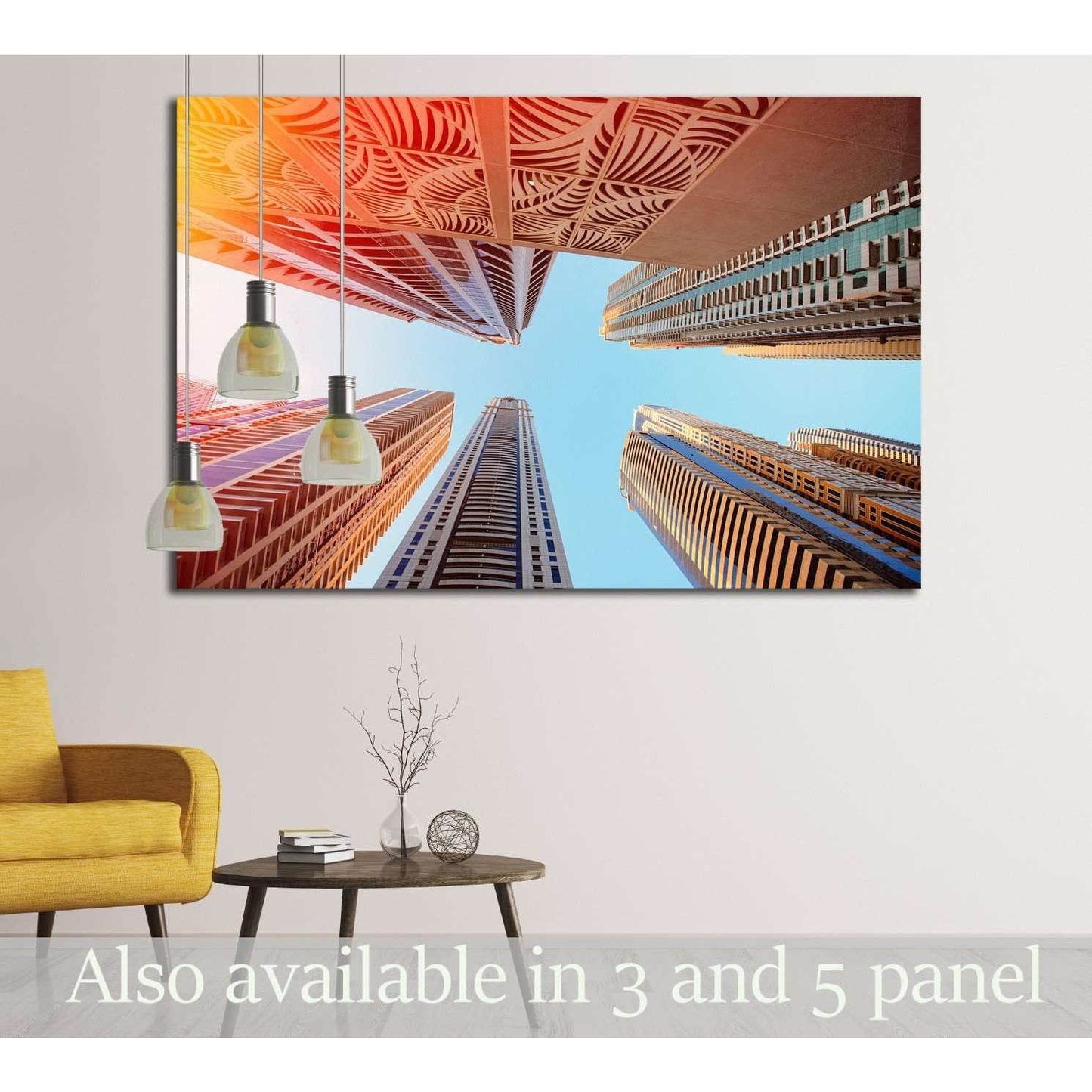 Dubai, UAE, Skyscrapers on a background of the sky in Dubai Marina №1656 Ready to Hang Canvas Print - Zellart Canvas Prints ALL_Products, s-1656
