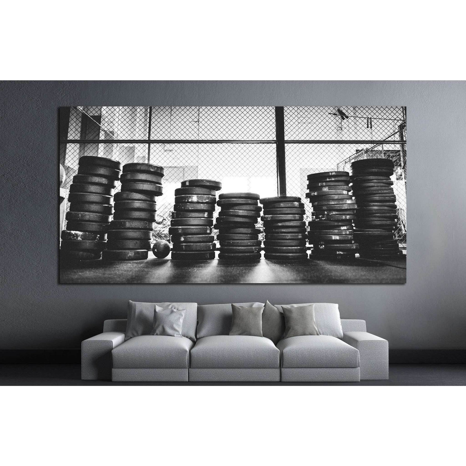Dumbbells for weightlifting, Crossfit training №1467 Ready to Hang Canvas PrintCanvas art arrives ready to hang, with hanging accessories included and no additional framing required. Every canvas print is hand-crafted, made on-demand at our workshop and e