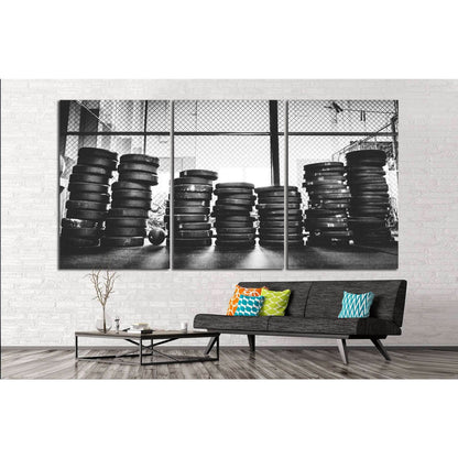 Dumbbells for weightlifting, Crossfit training №1467 Ready to Hang Canvas PrintCanvas art arrives ready to hang, with hanging accessories included and no additional framing required. Every canvas print is hand-crafted, made on-demand at our workshop and e