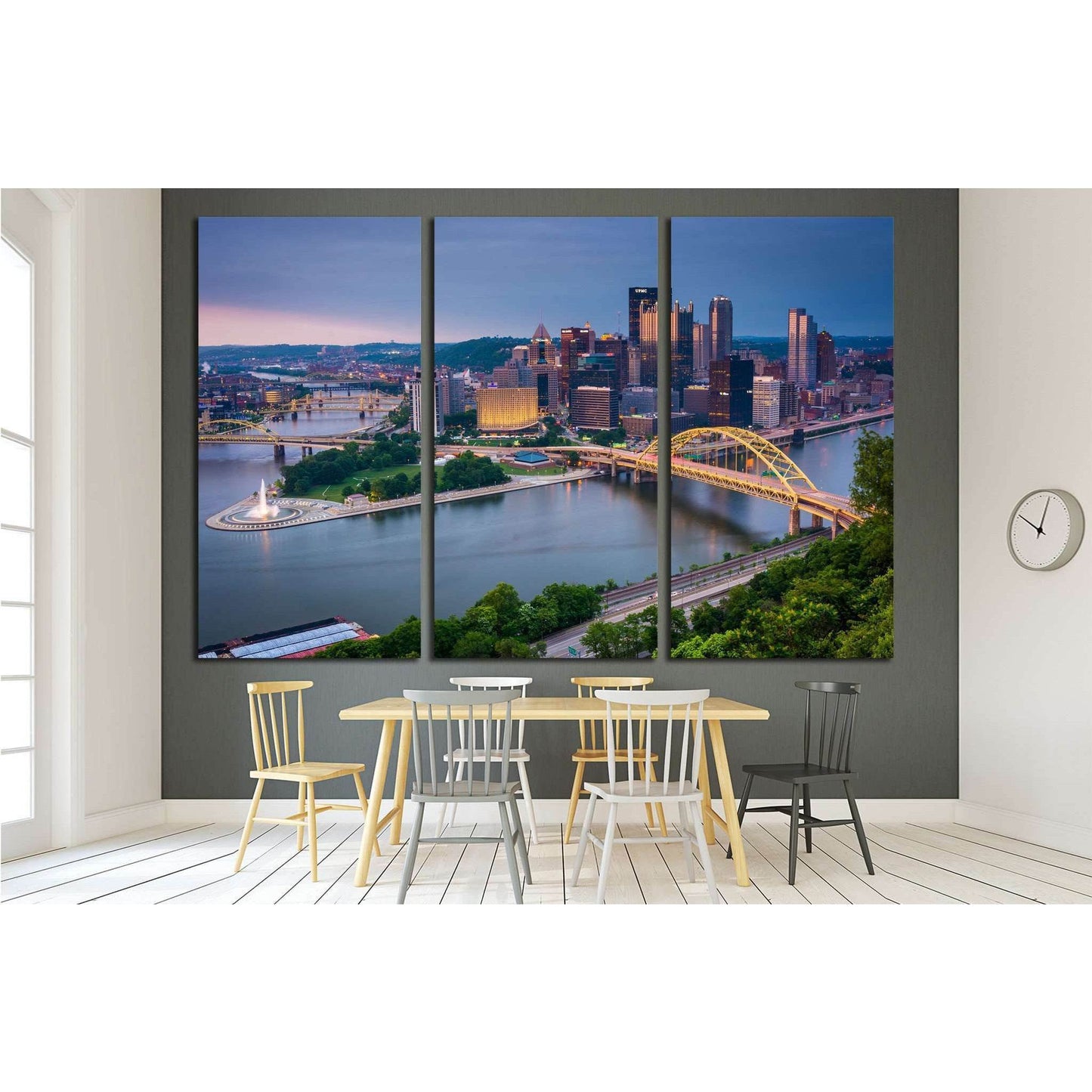 Duquesne Incline in Mount Washington, Pittsburgh, Pennsylvania №1703 Ready to Hang Canvas Print - Zellart Canvas Prints ALL_Products, s-1703