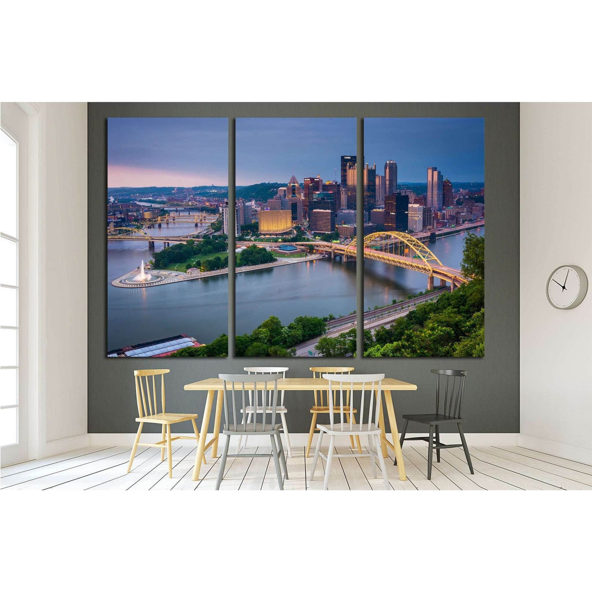 Duquesne Incline in Mount Washington, Pittsburgh, Pennsylvania №1703 Ready to Hang Canvas Print - Zellart Canvas Prints ALL_Products, s-1703