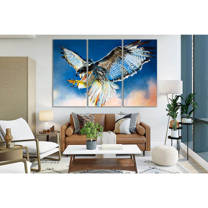 Eagle In The Sky Oil Painting №SL592 Ready to Hang Canvas Print - Zellart Canvas Prints 0new, ALL_Products, Oil Painting Wall Art