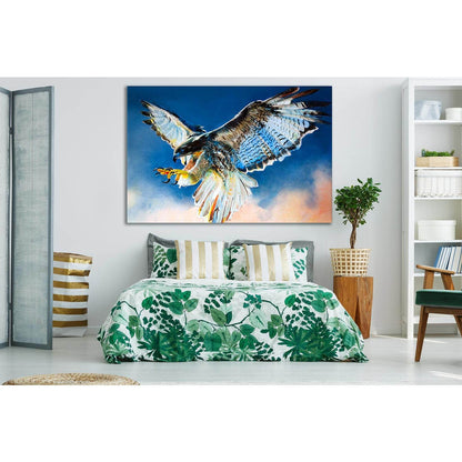 Eagle In The Sky Oil Painting №SL592 Ready to Hang Canvas Print - Zellart Canvas Prints 0new, ALL_Products, Oil Painting Wall Art