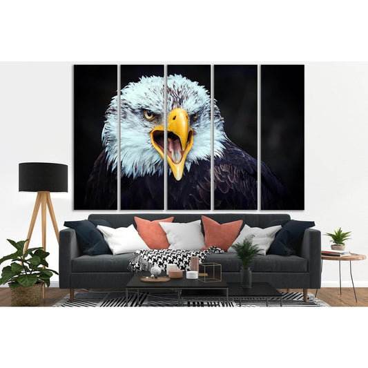 Eagle Portrait Close Up №SL1024 Ready to Hang Canvas Print - Zellart Canvas Prints 0new, ALL_Products, Animals & Wildlife