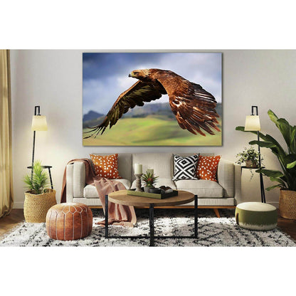 Eagle's Graceful Flight №SL1033 Ready to Hang Canvas Print - Zellart Canvas Prints 0new, ALL_Products, Animals & Wildlife