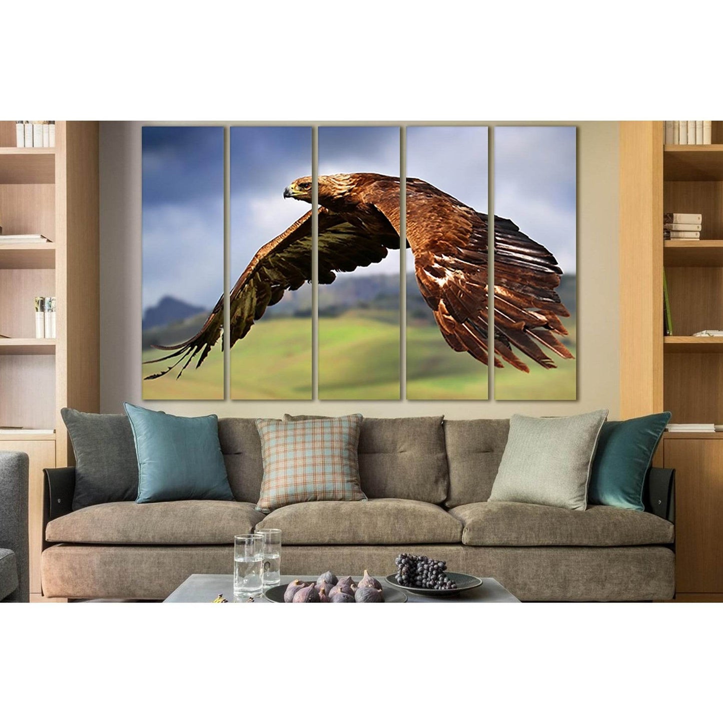 Eagle's Graceful Flight №SL1033 Ready to Hang Canvas Print - Zellart Canvas Prints 0new, ALL_Products, Animals & Wildlife