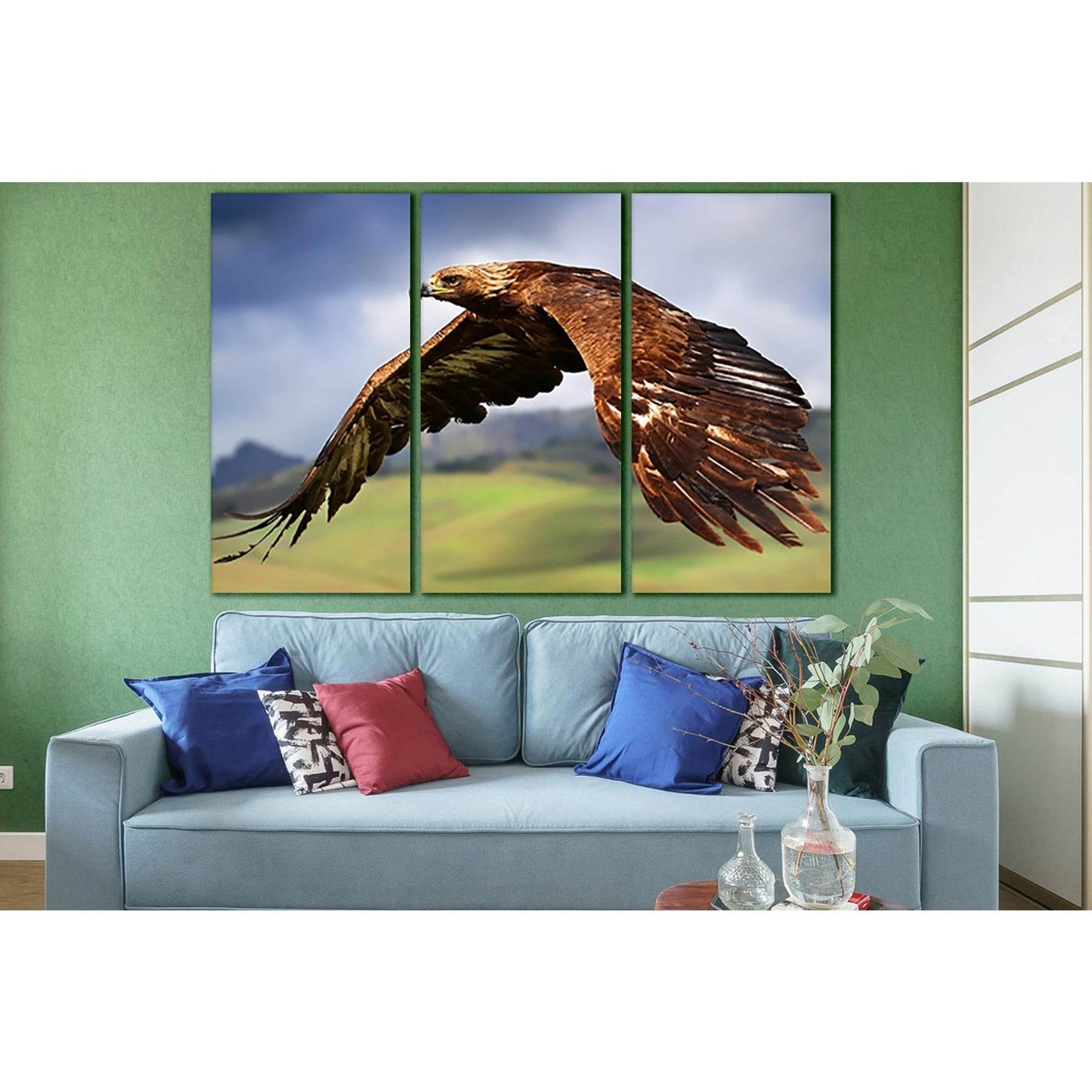 Eagle's Graceful Flight №SL1033 Ready to Hang Canvas Print - Zellart Canvas Prints 0new, ALL_Products, Animals & Wildlife