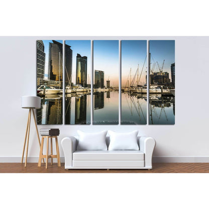 early morning sunrise reflections Melbourne docklands marina №1732 Ready to Hang Canvas PrintCanvas art arrives ready to hang, with hanging accessories included and no additional framing required. Every canvas print is hand-crafted, made on-demand at our