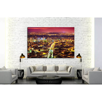 Eastern Paris at Night №2587 Ready to Hang Canvas Print - Zellart Canvas Prints ALL_Products, s-2587