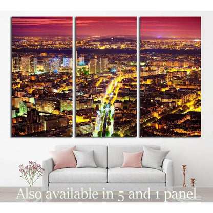 Eastern Paris at Night №2587 Ready to Hang Canvas Print - Zellart Canvas Prints ALL_Products, s-2587
