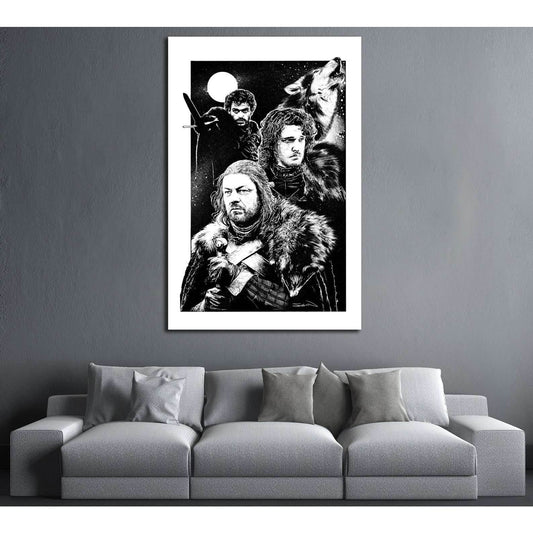 Eddard Stark was the head of House Stark and Lord Paramount of the North №3332 Ready to Hang Canvas Print - Zellart Canvas Prints ALL_Products, s-3332